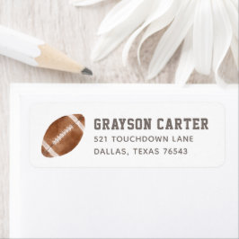 Returadress för Födelsedagsfest av fotbollspojke Returadress Etikett