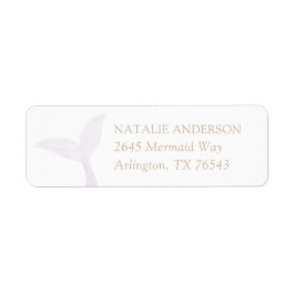 Returadress för Födelsedagsfest av lila Sjöjungfru Returadress Etikett