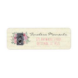 Returadress för fotofotograferare etikett