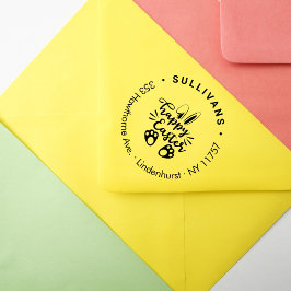 Returadress för Funny Bunny Glad påsk Stämpel