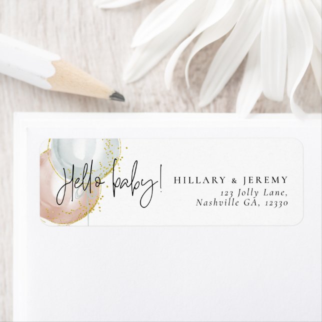 Returadress för gender Visa babybabyutställning fö Returadress Etikett (Insitu)