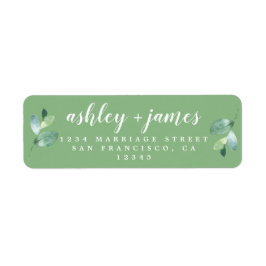Returadress för Grönt av chic-skriptutfyllning Etikett