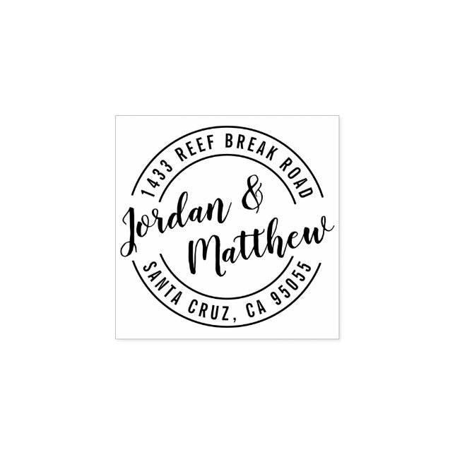 Returadress för handskriftsformat stämpel (Tryck)