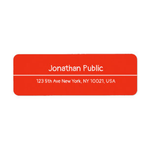 Returadress för handskriven röd julmall returadress etikett