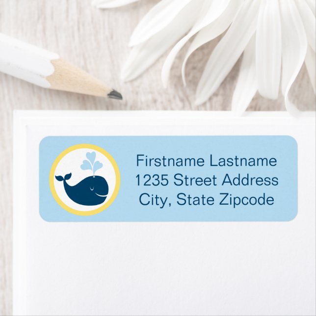 Returadress för havets blå Gult Etikett (Insitu)