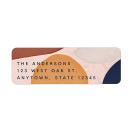 Returadress för Helgdag Färgade former för abstrak Etikett