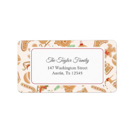 Returadress för Helgdag i Mönster Julafton Adressetikett