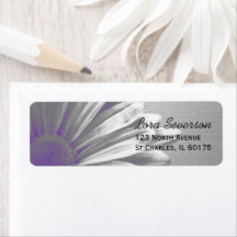 Returadress för högdagrar för lila Blommigt