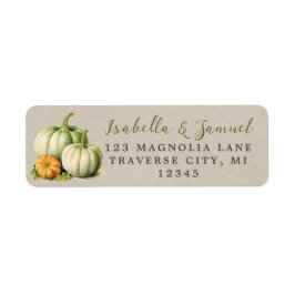 Returadress för höstbloompumpor - fallande Grönt Returadress Etikett