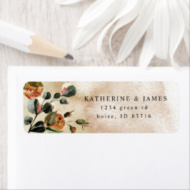 returadress för höstens blommigt av elegant etikett
