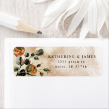 returadress för höstens blommigt av elegant