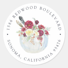 Returadress för höstpumpa runt klistermärke