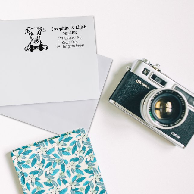 Returadress för Hund av cute-textavsnitt Stämpel (Skapare uppladdad)