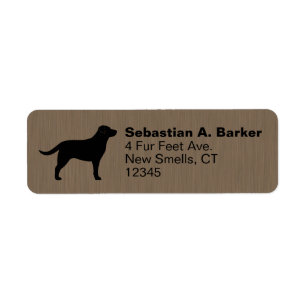 Returadress för hund för Labrador Retriever svar Etikett