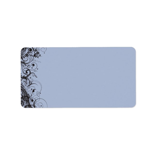 Returadress för inbjudan till spiral & STARS-bröll Adressetikett (Framsidan)