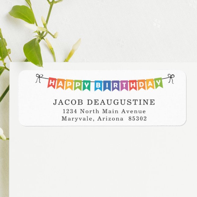 Returadress för inbjudningar till grattis på födel returadress etikett (Skapare uppladdad)