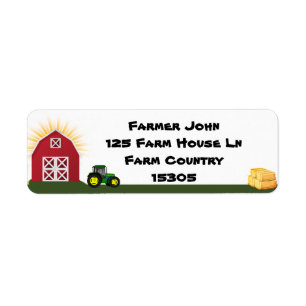 Returadress för jordbrukare etikett