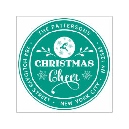 Returadress för julCheer Winter Personal Självfärgande Stämpel