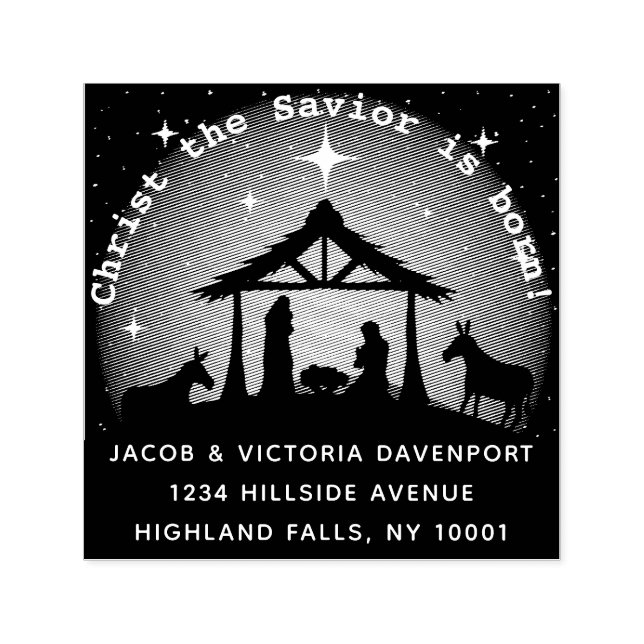 Returadress för Juli-typ-skrivare Självfärgande Stämpel (Design)