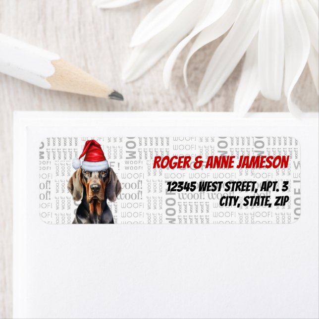 Returadress för julklapp och svart konjund returadress etikett (Insitu)