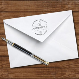 Returadress för kontur för Labrador Retriever Självfärgande Stämpel