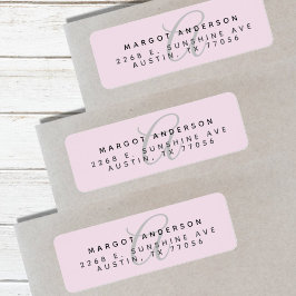 Returadress för Lila av Snyggt i Mongoram Chic  Returadress Etikett