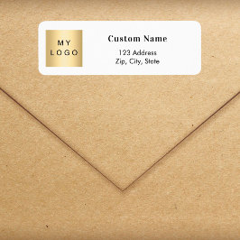 Returadress för logotyp av varumärket färg etikett