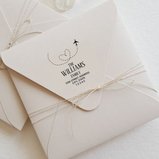 Returadress för målbröllop stämpel