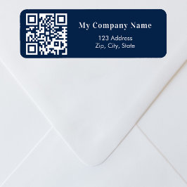 Returadress för marint blått företag, fyrställig k etikett