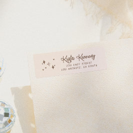 Returadress för miniatyrdiagram och hörn etikett