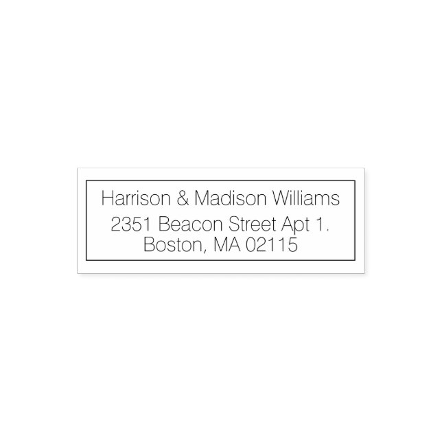 Returadress för minimal anpassningsbar i gräns självfärgande stämpel (Design)