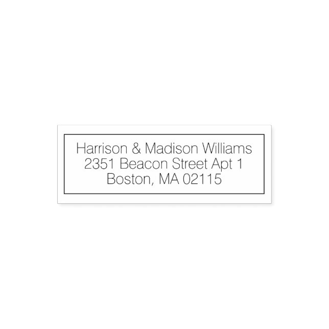 Returadress för minimal anpassningsbar i gräns självfärgande stämpel (Design)