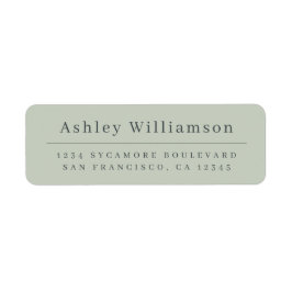 Returadress för minimal pastellGrönt för elegant Etikett