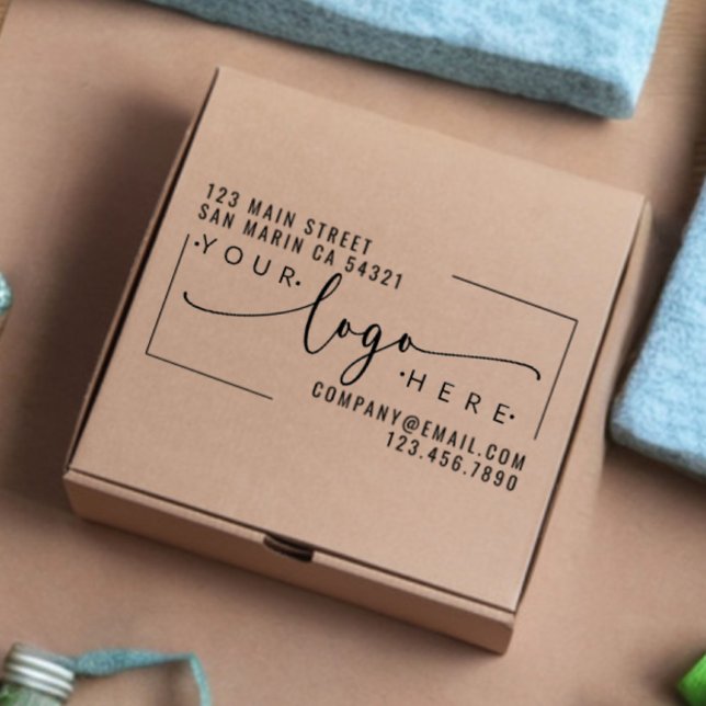 Returadress för Modern Anpassningsbar Business Com Stämpel (Skapare uppladdad)