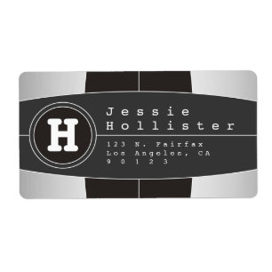 Returadress för modern geometrisk design fraktsedel