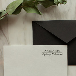 Returadress för modern minimal skriptAnpassningsba Självfärgande Stämpel