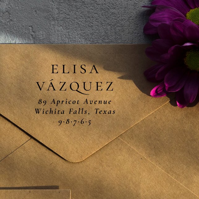 Returadress för modern och Snyggt-Anpassningsbar Stämpel (Stamp Mockup)