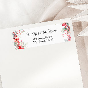 Returadress för Möhippa av Blommigten elegant Vint Etikett