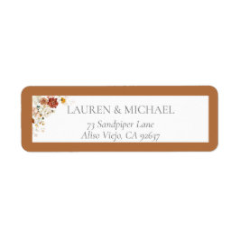 Returadress för Möhippa av elegantens rostOrange Etikett
