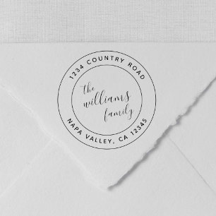 Returadress för Namn-runda i Anpassningsbar-skript Stämpel