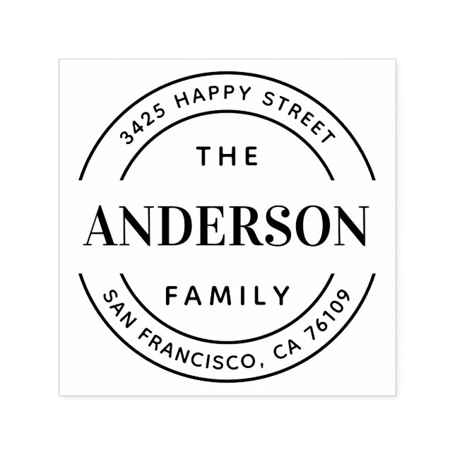 Returadress för Namn-typdiagram Självfärgande Stämpel (Design)