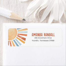 Returadress för Neutral babyskor med solsken Returadress Etikett