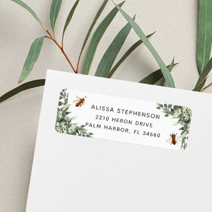 Returadress för Orange Blossom Honey Bee Etikett