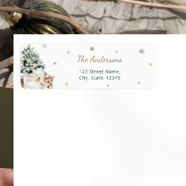 Returadress för Polar Björnbesökare för spädbarn Etikett