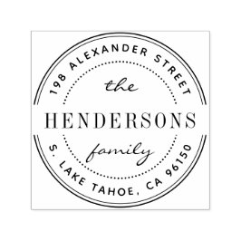 Returadress för runda logotyper självfärgande stämpel