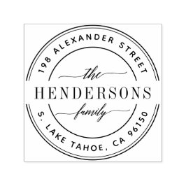 Returadress för runda logotyper självfärgande stämpel