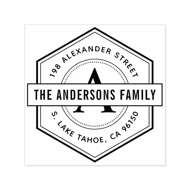 Returadress för runda logotyper självfärgande stämpel (Design)