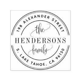 Returadress för runda logotyper självfärgande stämpel