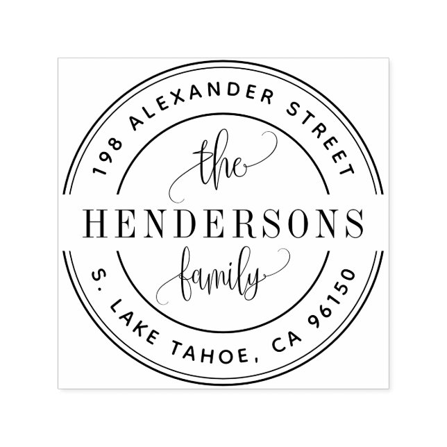 Returadress för runda logotyper självfärgande stämpel (Design)