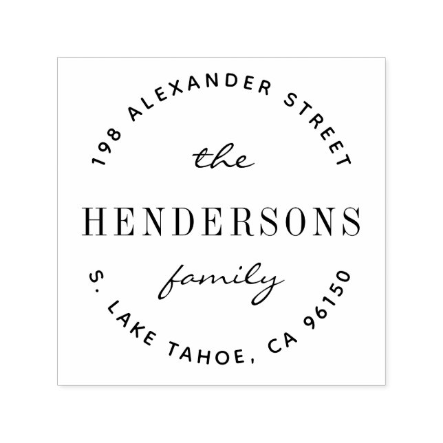 Returadress för runda logotyper självfärgande stämpel (Design)